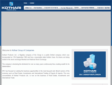 Tablet Screenshot of kothariproducts.in